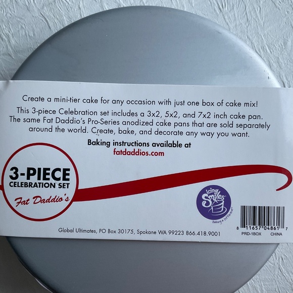 Fat Daddio’s Celebration Cake Pans Set of 3 Pans Pro Series - Picture 7 of 8